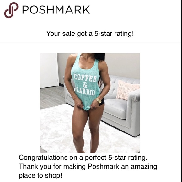 Coffee Cardio racer back tank top muscle tank small medium large XL NWT - Picture 4 of 13